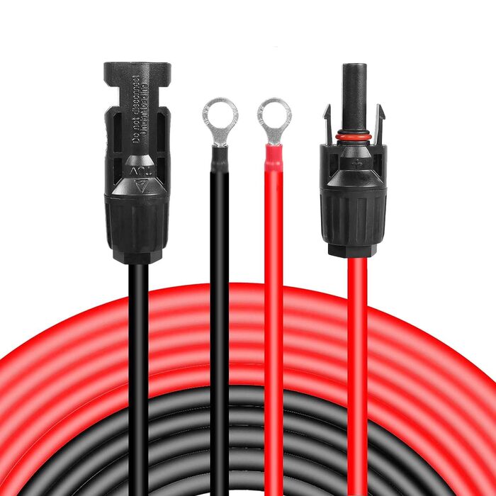 Метровий фотоелектричний подовжувач DC 10AWG 4.0 мм, з адаптером кабелю сонячної панелі для інверторної батареї сонячного генератора, 5-