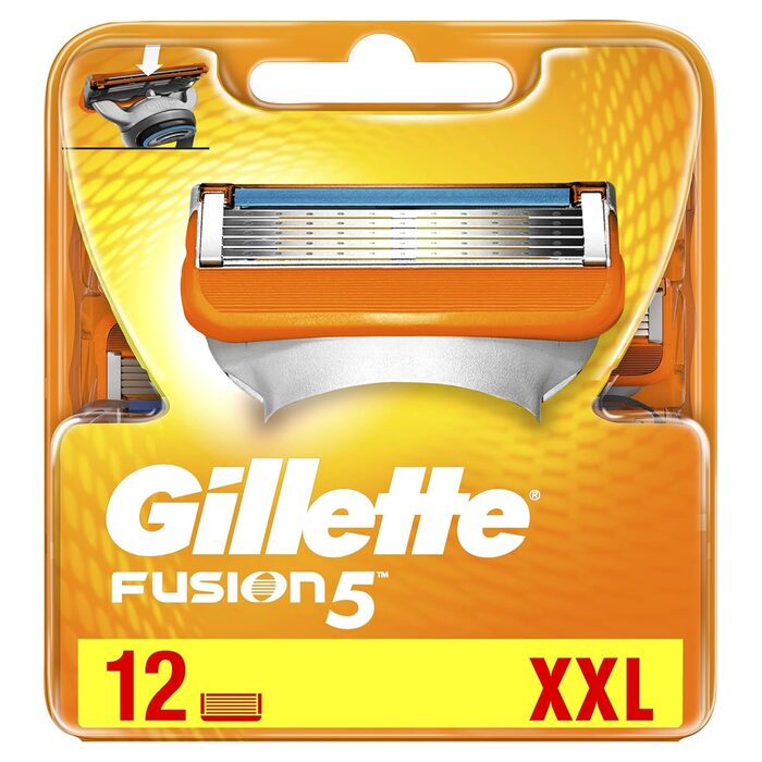 Леза для бритви Gillette Fusion для чоловіків, 12 шт.