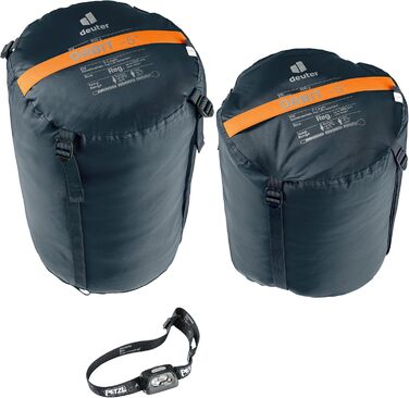 Спальний мішок deuter Orbit -5 3701424 каштаново-чорнильний Права блискавка