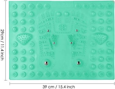 Масажер для ніг Zetiling, магнітний точковий масажний килимок для ніг Shiatsu Reflexology для розслаблення болю в ногах підходить для чоловіків і жінок Інструмент для охорони здоров'я (зелений)