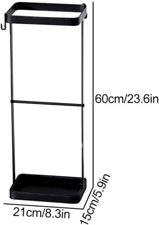 Підставка для парасольки XZFJFID, окремо стоячий металевий тримач для парасольки, з посиленою основою, декор домашнього офісу, для входу в домашній офіс, чорний