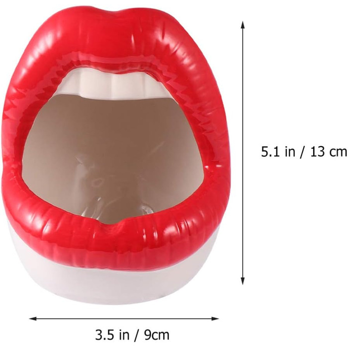 Керамічна попільничка Креативна попільничка з великим ротом тримач для сигарет порцеляна настільна попільничка для куріння декор для домашнього офісу (червоний)