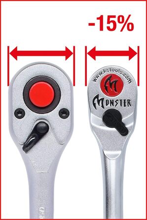 Реверсивна тріскачка 3/8 Monster, 100 зубців, 935.3890