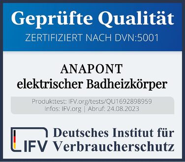 Електричний радіатор для ванної кімнати anapont 1775hx600b - чорний - з функцією таймера - рушникосушка - електричний обігрівач для ванної кімнати - рушникосушка для ванної кімнати - зроблено в Німеччині 1775h x 600b