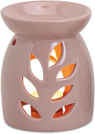 Керамічна аромалампа Leaves Aroma Lamp (рожева)