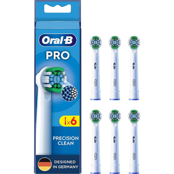 Щітки Oral-B Pro Precision Clean для електричної зубної щітки, 16 шт. , чищення зубів, X-щетина, оригінальна насадка для зубної щітки Oral-B, упаковка, сумісна з поштовою скринькою, розроблена в Німеччині (6 шт. )