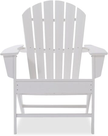 Оригінальні крісла Dream-Chairs з 2007 року Крісло Adirondack ALL SEASONS виготовлене з пластику в білому погодостійкому реклайнері для саду, балкона, тераси