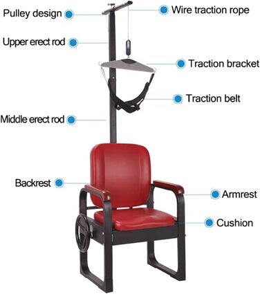 Трактор для шийного відділу хребта KJZQXYX, домашнє крісло для шиї, пристрій для медичної терапії, коригувальна рама для розтягування, розтяжка для тяги шиї для фізіотерапії