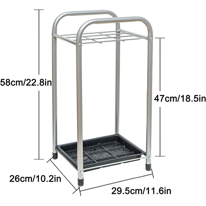 Зберігання парасольок JWXFGHJT, підставка для парасольки, металевий тримач для парасольки, безкоштовна підставка для входу в домашній офіс, підставка для парасольки зі знімною мискою для води
