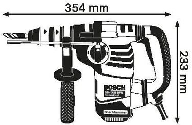 Перфоратор Bosch Professional GBH 3-28 DFR (в комплекті машинна серветка, швидкозатискний патрон 13 мм, змінний патрон SDS plus, додаткова ручка, мастило, кейс) Швидкозатискний патрон, змінний патрон SDS plus в кейсі