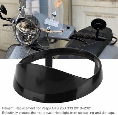 Заміна кришки фари для мотоцикла Aramox Blocking Edge Кришка фари для Vespa GTS 250 300 2018-2021(B (чорний))