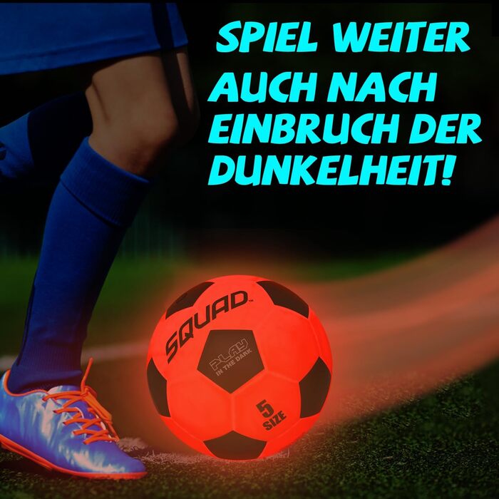 Сяючий футбольний м'яч, світлодіодний футбол з 2 лампами та змінними батареями, офіційний розмір 5 - чудовий подарунок для дітей та підлітків