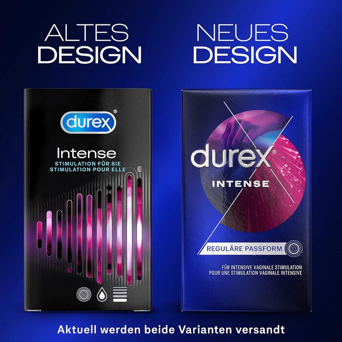 Презервативи Durex з нубами та ребристими з гелем для інтенсивного жіночого задоволення Durex Intense Orgasmic 30 шт.