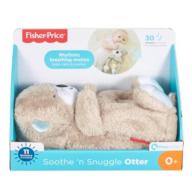 М'яка іграшка Fisher-Price Slumber Otter з диханням, рухом і музикою Початкове обладнання для новонароджених Дитячі іграшки 0 місяців Свято дитини та подарунок новонародженому, FXC66