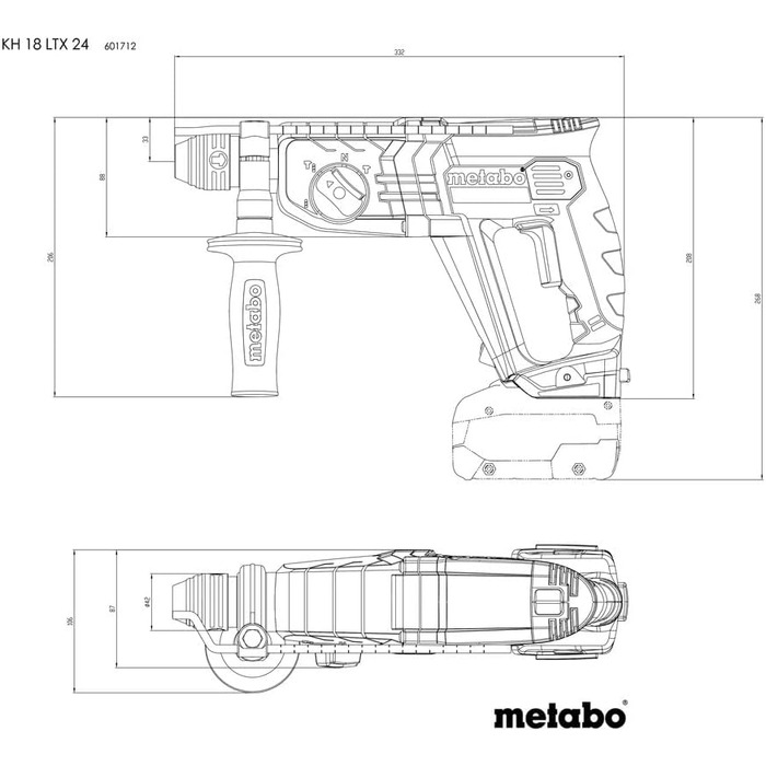 Акумуляторний перфоратор Metabo KH 18 LTX 24 SDS-Plus 18 В