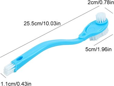 Щітка для чищення взуття TRASKA Schuhbrste з подвійною ручкою Long Clean Приладдя для чищення взуття Щітки для миття взуття (колір синій)