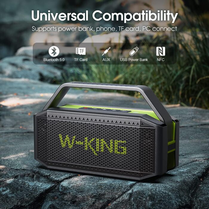 100W MAX) 60W IPX6 Speaker Boxes Bluetooth Box-Deep Bass, Portable Speaker Outdoor Party Soundbox Boombox, PowerBank/40H/TF Card/AUX/EQ/NFC, 100W MAX) 60W IPX6 Speaker Boxes Bluetooth Box-Deep Bass, Portable Speaker Outdoor Party Soundbox Boombox, PowerBa