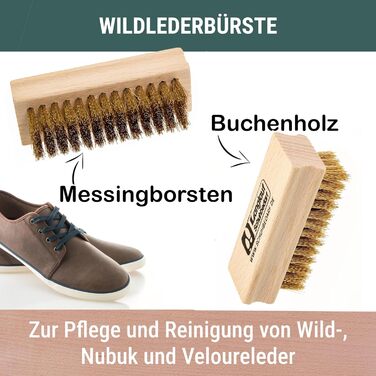 Набір для чищення взуття з кінського волосу 8 шт. - Дуже великі щітки для полірування кінського волосу - Щітки для взуття з гладкої шкіри та замші - Набір щіток для взуття для шкіряного взуття та кросівок - Зроблено в Німеччині