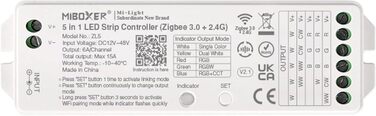 Диммер Milight Miboxer Zigbee3.0, одноколірний контролер світлодіодної стрічки, 12 В/24 В, сумісний із додатком Zigbee Storeo Echo / голосовим керуванням, (Zl5)