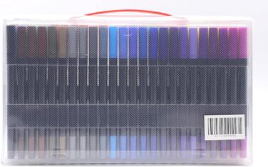 Набір ручок Artecho Dual Brush 72 кольори, набір Fineliner, фломастери товсті та тонкі, набір ручок-пензлів, ручки для щоденника куль, каліграфія, манга, розмальовки та написи від руки 72 предмети (1 упаковка)