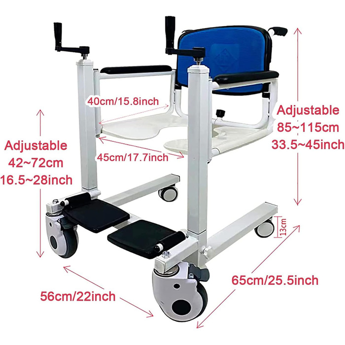 Підйомник для пацієнтів, підйомник для перенесення пацієнтів, машина для самообслуговування з м'якою подушкою та сидінням для унітазу, ручний транейрний підйомник, домашній перемикач для догляду за паралізованими людьми похилого віку