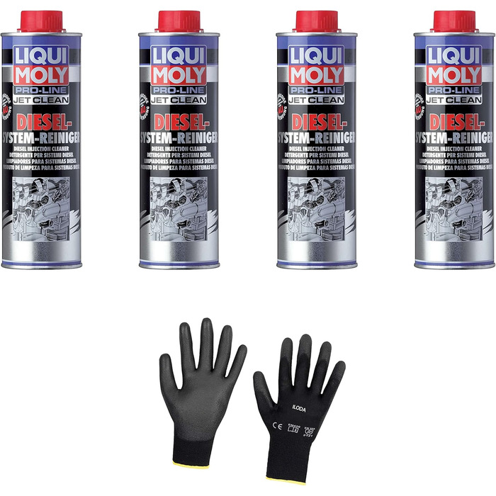 Захисні рукавички Iloda 4xOriginal Liqui Moly 500 мл Pro-Line JetClean Diesel System Cleaner Cleaner