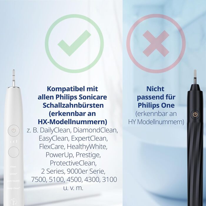 Насадки demirdental підходять для змінних щіток Philips Sonicare ProResults Середні насадки-щітки, для щоденного точного чищення зубів, чорна, HX6018b, 8 шт.