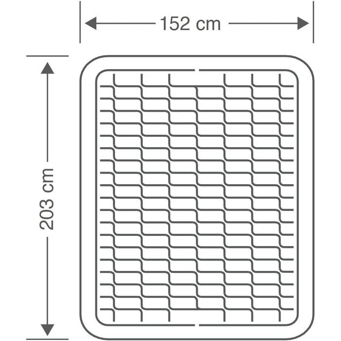Надувний матрац Intex Premaire з технологією Fiber Tech Новий інтегрований електричний насос з даними та USB, ПВХ, сірий, 152 x 203 x 46 см
