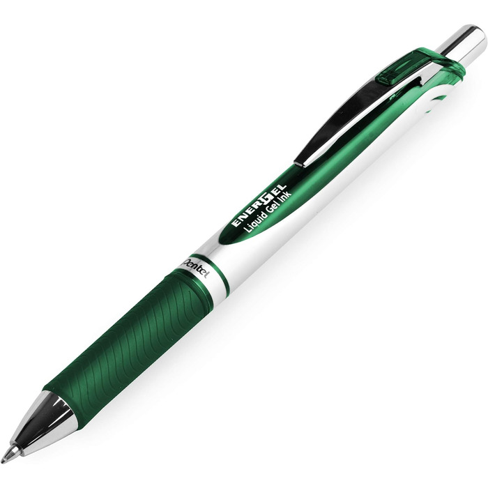 Гелева ручка Pentel EnerGel XM BL77, висувна, 0,7 мм, 54 перероблена, лісова зелена, 6 шт.