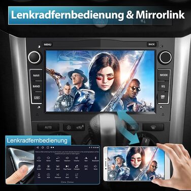 Автомобільна стереосистема AWESAFE Android 12 для Opel 2 DIN радіо з Navi, Carplay підтримує DAB WiFi Bluetooth MirrorLink 7-дюймовий екран FM-радіо - чорний (Android Black 264GN)