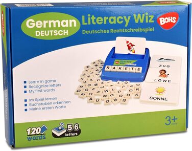 Гра з правопису німецької мови BOHS - 120 слів 60 флеш-карток - Навчальна іграшка для дошкільного вивчення мови