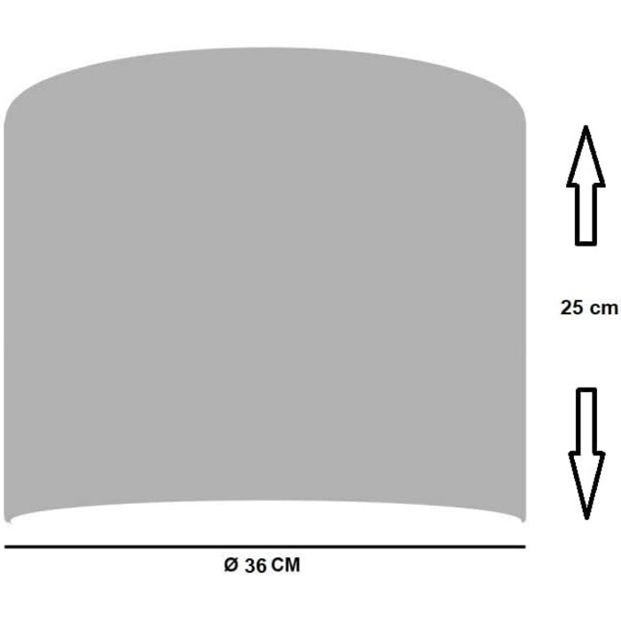 Абажур Барабан Циліндр Форма Лаунж Стиль Ø 36 см Бежевий Сірий Елегантний для торшерів або підвісних світильників
