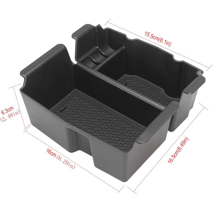 Ящик для зберігання підлокітника LITTOU KOLOME з центральною консоллю, сумісний з Wrangler JL 2024 2023 2022 2021-2018 Центральний підлокітник Бардачок Вставний органайзер Лоток