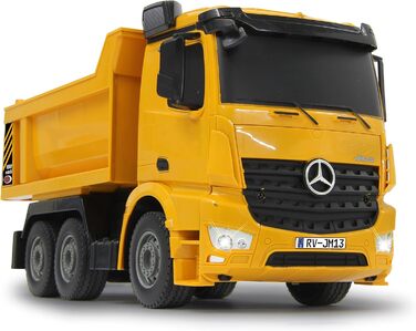 Самоскид Mercedes Arocs 126 2.4G - кузов піднімається/опускається, передня фара, профільовані гумові шини, жовтий, 405108 -