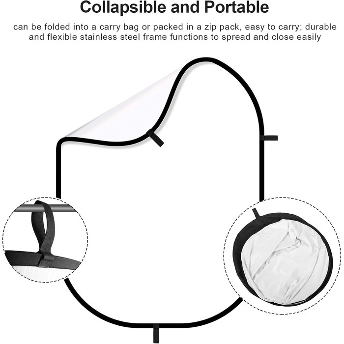 Набір висувних розсіювачів світла Selen розміром 149,9 x 99,1 см, з підставкою для світла 1,8 м і тримачем для затискача для фотостудії, портрета та зйомки продуктів 39x59 дюймів зі світловою підставкою 6,6 футів