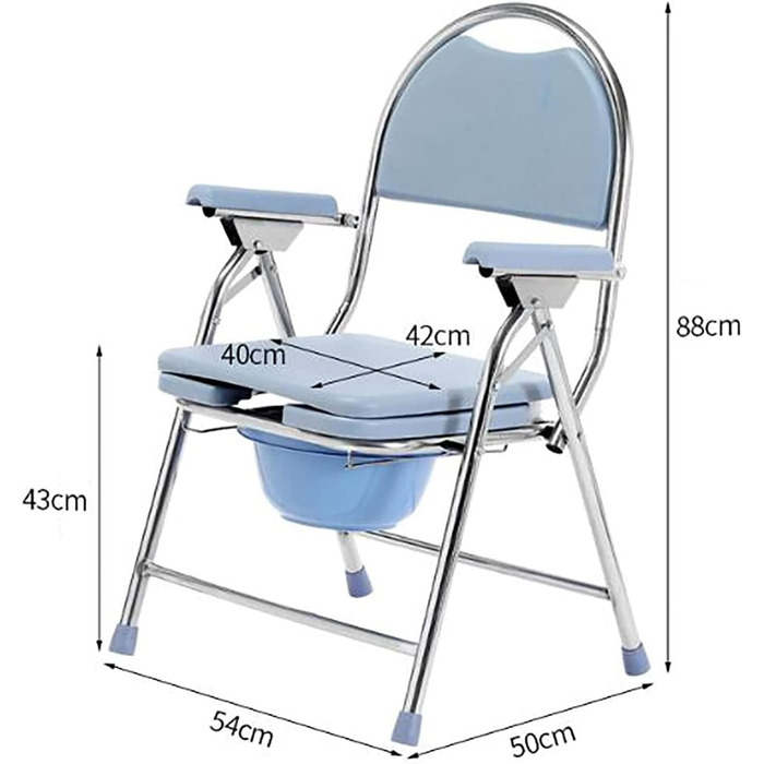 Приліжкове туалетне крісло CNBYDK для дорослих, зі знімною подушкою сидіння, портативне розкладне крісло з вбудованим туалетом для людей з обмеженими можливостями, людей похилого віку