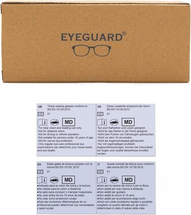 Окуляри для читання EYEGUARD, 4 шт. и, стильний візерунок, оправа, окуляри для читання, модні жіночі окуляри для жінок (4 кольори) 3.50 збільшення