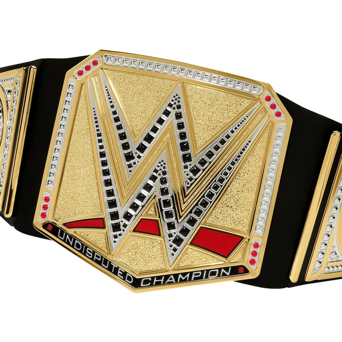 Пояс Mattel WWE Championship, рольова гра та костюм Беззаперечного чемпіонату WWE Universal Championship, приблизно 100 см завдовжки зі штучної шкіри з унікальною індивідуальною настройкою, HYJ35