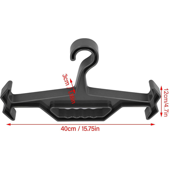 Міцна вішалка для поліцейського спорядження, вішалка для одягу з високою вантажопідйомністю, вішалка для тактичного спорядження, розвантажувального жилета, водолазного спорядження (чорна) Чорна