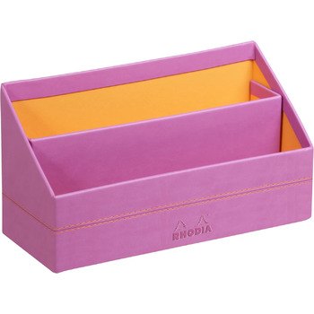 Лоток для листів Rhodia 318941C (10 x 25 x 31 см, ідеально підходить для вашої організації, штучна шкіра, елегантний, практичний) , фіолетовий