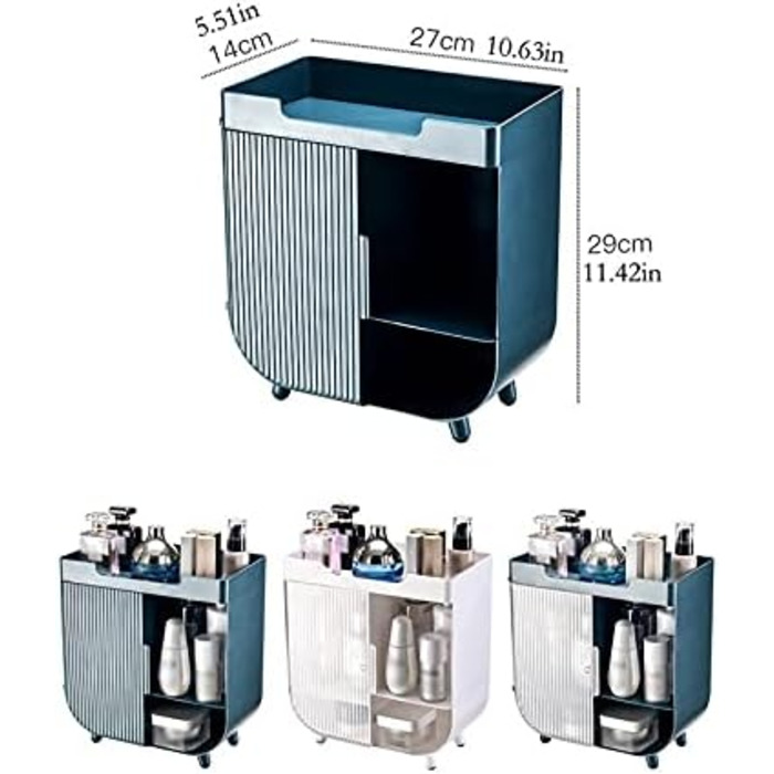 Багатофункціональний туалетний столик великої місткості Настільна коробка для зберігання косметики Полиця для догляду за шкірою Стійка для зберігання Органайзер для макіяжу(A)