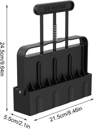 Ручний блокувальник ґрунту, прес-підбирач ґрунту, садовий прес-підбирач ґрунтових блоків для 4-х ґрунтових блоків для розсади, живців, вирощування рослин у теплицях