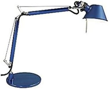 Настільна лампа Tolomeo Tavolo Micro. Високоякісна настільна лампа з лакованого алюмінію з основою столу ø17см. Зроблено в Італії, L 45 H 37 - макс. 73 см (Синій)