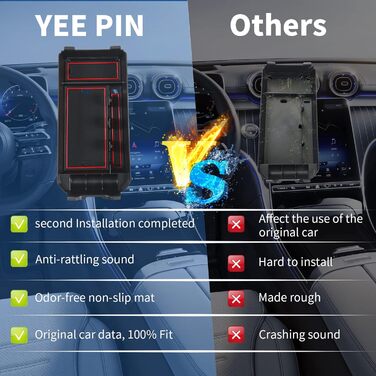 Центральна консоль YEE PIN C Class W205 2015-2021 / GLC X253 2016-2022/ EQC CN293 2019-2023 Бардачок для органайзера підлокітника Ящик для зберігання з нековзним килимком Автомобільні аксесуари
