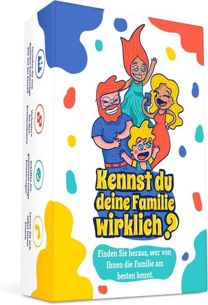 Чи дійсно ви знаєте свою сім'ю Божевільна сімейна гра, сповнена вікторин та завдань, щоб з'ясувати, хто знає сім'ю найкраще Найпопулярніша гра для об'єднаних сімей німецька