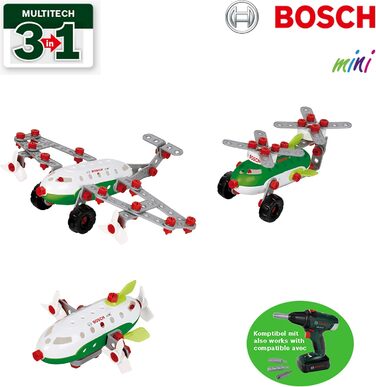 Конструктор Theo Klein 8790 Bosch 3 в 1 Aircraft Team I Для конструювання різноманітних літаків I Включає в себе плани побудови 3 моделей I Іграшка для дітей віком від 3 років і старше