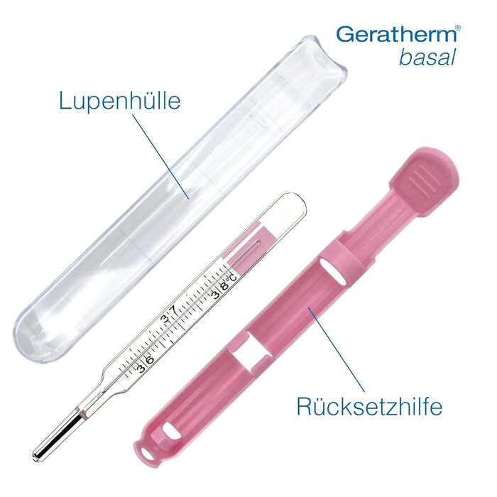 Базальний аналог - аналог базального термометра / базальний термометр для моніторингу циклу вкл. оціночну таблицю / базальний термометр для фертильності - зроблено в Німеччині