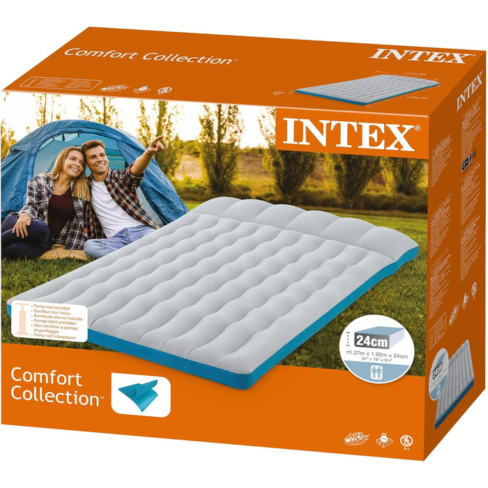 Надувний матрац Intex Camping Mat, California King 127x193x24 см