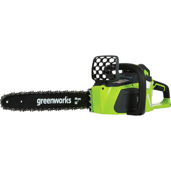 Акумуляторна бензопила Greenworks GD40CS40 (Li-Ion 40В 11 м/с швидкість ланцюга 40см довжина полотна 180мл об'єм масляного баку потужний безщітковий двигун без акумулятора та зарядного пристрою)