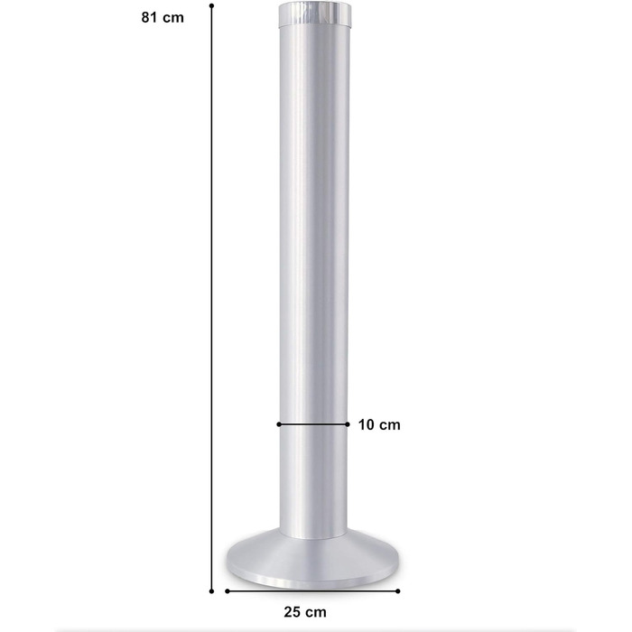 Попільничка колона 825 см, ALU, Бренд Szagato, Бренд Szagato Зроблено в Німеччині (промислова попільничка сучасного дизайну велика стояча попільничка з ALU для внутрішнього і зовнішнього використання) срібло